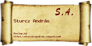 Sturcz András névjegykártya